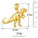 Dinosaur Charm Pendant 14k Gold