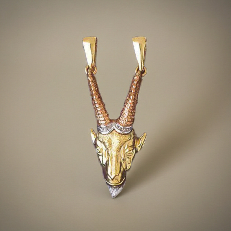 14K GOLD ZODIAC CHARM - CAPRICORN