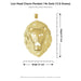 Lion Head Charm Pendant 14k Gold (12.8 Grams)