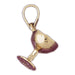 Wine Glass Charm Pendant 14k Gold (1.7 Grams)