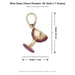 Wine Glass Charm Pendant 14k Gold (1.7 Grams)