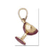 Wine Glass Charm Pendant 14k Gold (1.7 Grams) Yellow Gold 14k