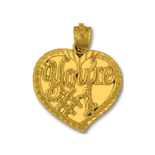 You Are Number One Charm Pendant 14k White Gold (0.9 Grams) Yellow Gold 14k