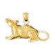 Rat Mouse Charm Pendant 14k Gold