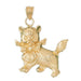 Dog Charm Pendant 14k Gold