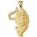 Tiger Charm Pendant 14k Gold