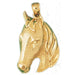 Horse Head Charm Pendant 14k Gold