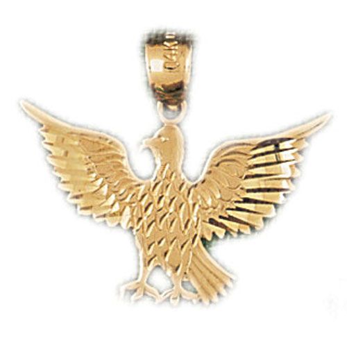 Flying Eagle Charm Pendant 14k Gold