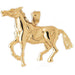 Horse Charm Pendant 14k Gold