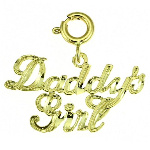 Daddys Girl Charm Pendant 14k Gold