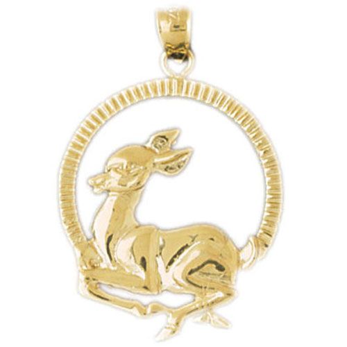 Gazelle Charm Pendant 14k Gold