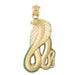 Cobra Snake Charm Pendant 14k Gold