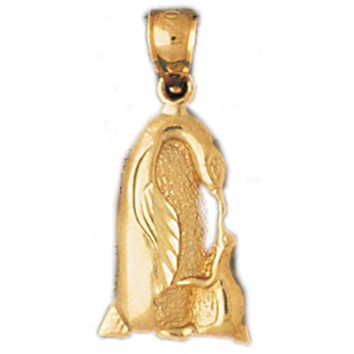 Penguins Charm Pendant 14k Gold