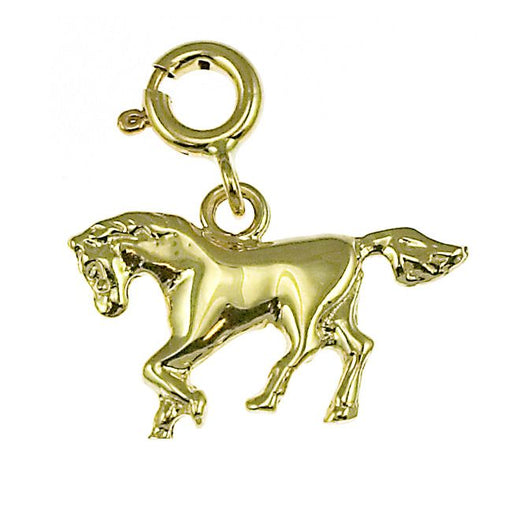 Horse Charm Pendant 14k Gold