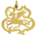 Pegasus Horse Charm Pendant 14k Gold