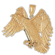 Flying Eagle Charm Pendant 14k Gold