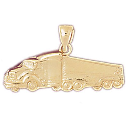 Truck Charm Pendant 14k Gold