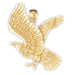 Flying Eagle Charm Pendant 14k Gold