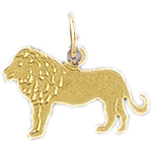Lion Charm Pendant 14k Gold