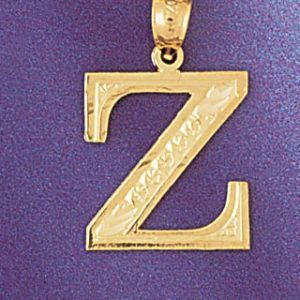 Initial Z Charm Pendant 14k Gold