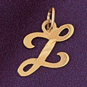 Initial Z Charm Pendant 14k Gold