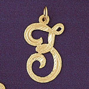 Initial Z Classic Charm Pendant 14k Gold