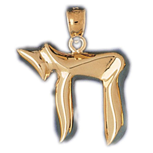 Chai Charm Pendant 14k Gold