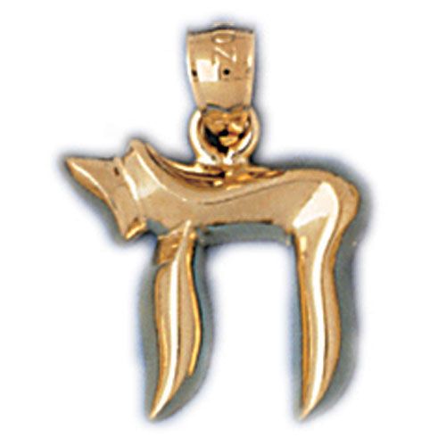 Chai Charm Pendant 14k Gold