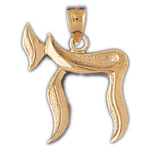 Chai Charm Pendant 14k Gold