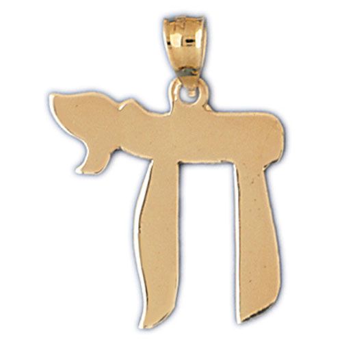 Chai Charm Pendant 14k Gold