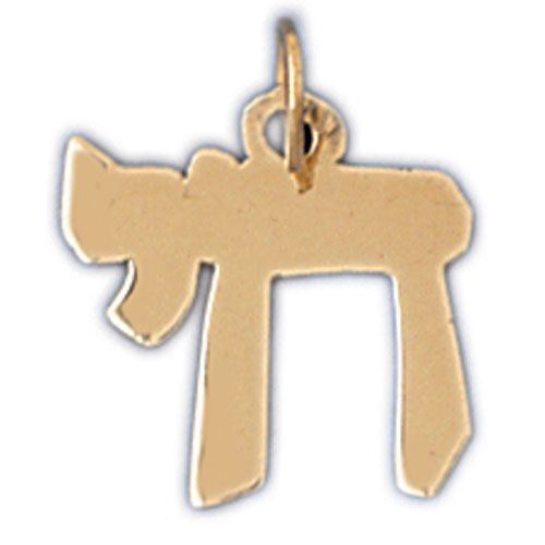 Chai Charm Pendant 14k Gold