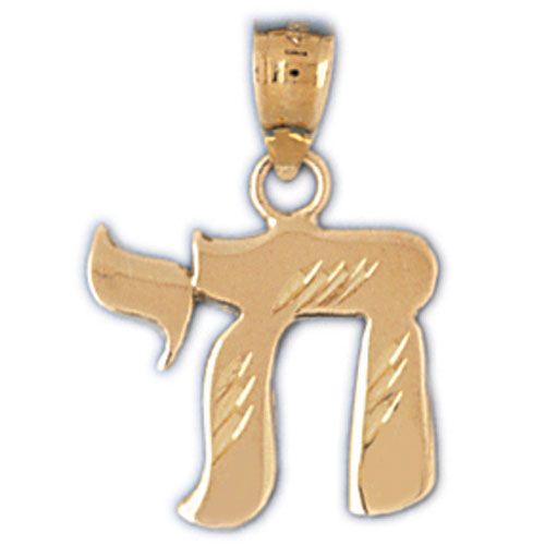 Chai Charm Pendant 14k Gold