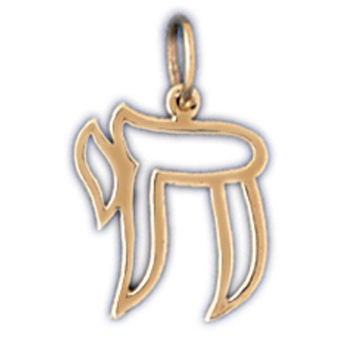 Chai Charm Pendant 14k Gold