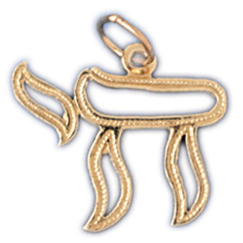 Chai Charm Pendant 14k Gold