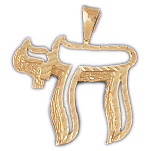 Chai Charm Pendant 14k Gold