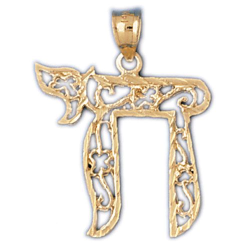 Chai Charm Pendant 14k Gold