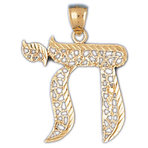 Chai Charm Pendant 14k Gold