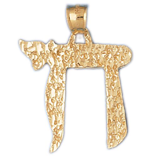 Chai Charm Pendant 14k Gold
