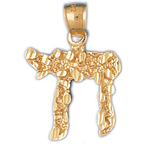 Chai Charm Pendant 14k Gold