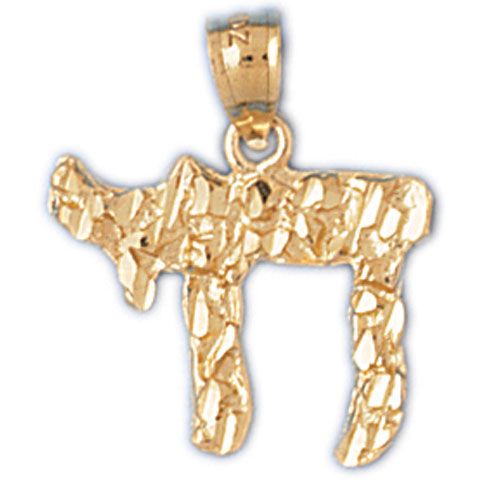 Chai Charm Pendant 14k Gold