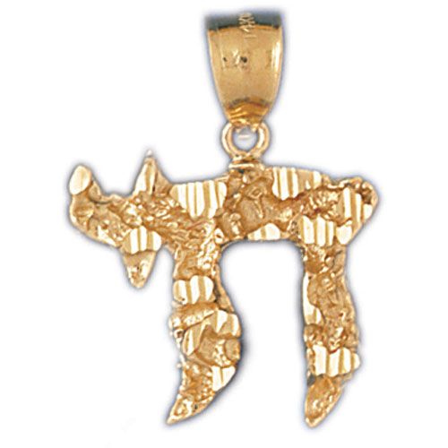 Chai Charm Pendant 14k Gold