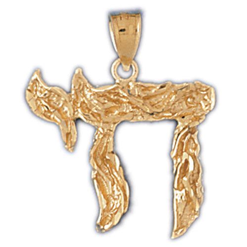 Chai Charm Pendant 14k Gold