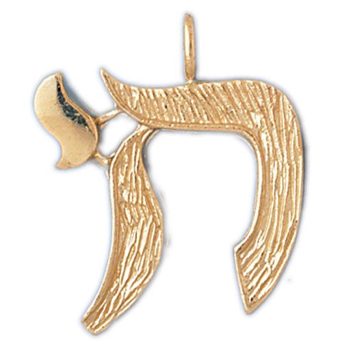 Chai Charm Pendant 14k Gold