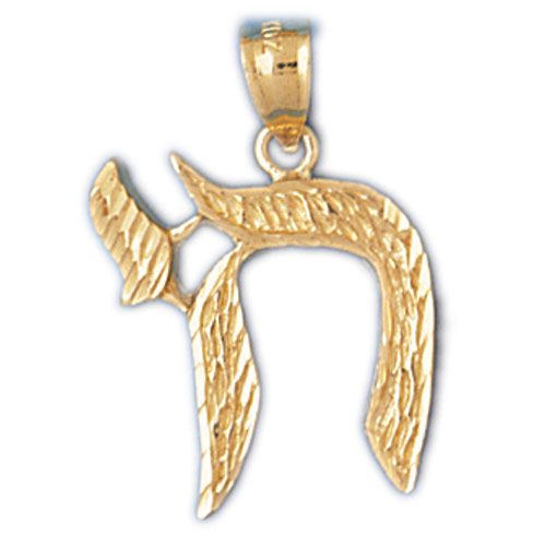 Chai Charm Pendant 14k Gold