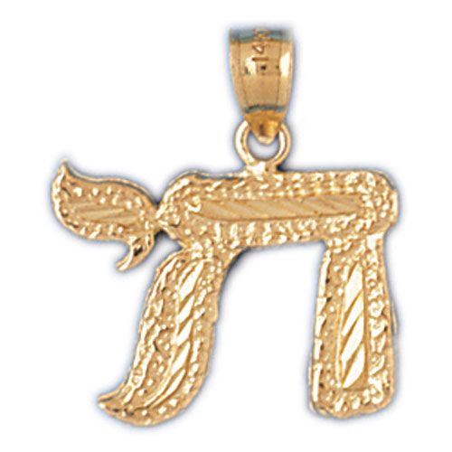 Chai Charm Pendant 14k Gold