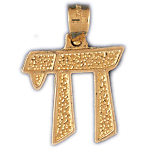 Chai Charm Pendant 14k Gold