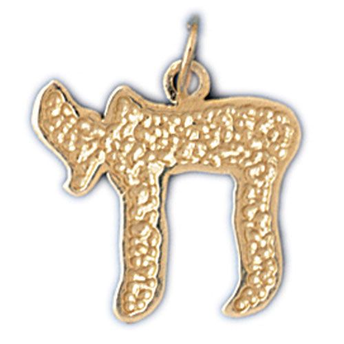 Chai Charm Pendant 14k Gold