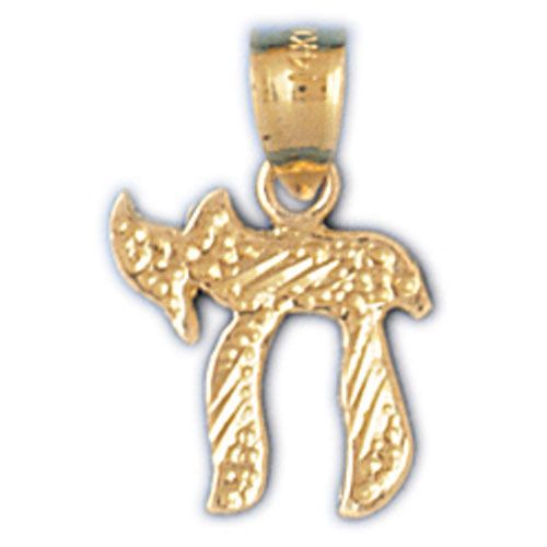 Chai Charm Pendant 14k Gold