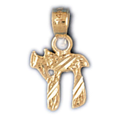 Chai Charm Pendant 14k Gold