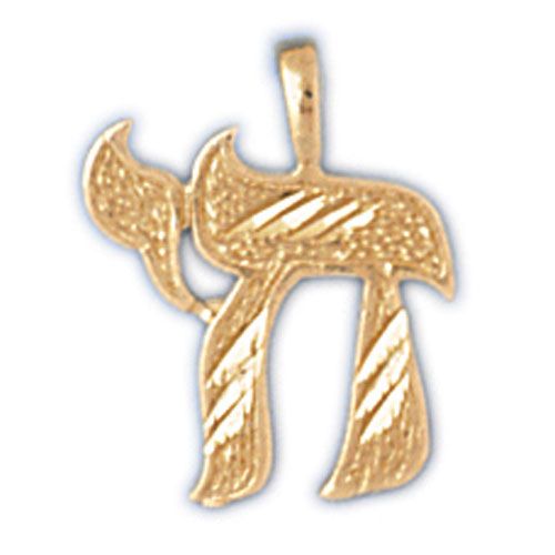 Chai Charm Pendant 14k Gold